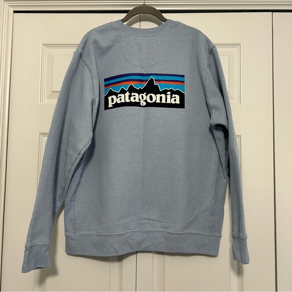 Patagonia P-6 Logo Uprisal Crewneck Sweatshirt Lt. Blue Unisex W’s XXL / M’s‎ XL - Picture 2 of 7
